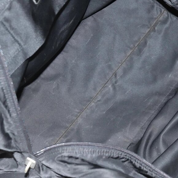 PRADA Boston Bag Nylon Black Silver - Picture 13 of 15